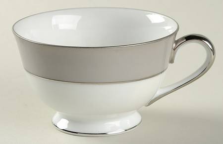 Platina (White with Gray Color Band) Footed Cup