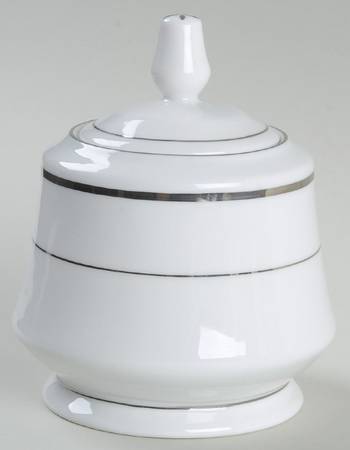 Platina (No Color Band) Sugar Bowl & Lid