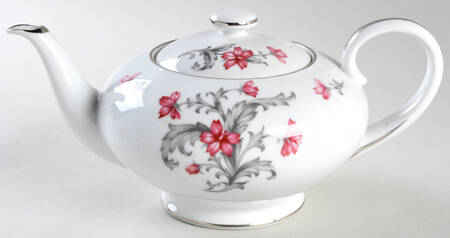Primrose (No #, Coupe, Platinum Trim) Teapot & Lid