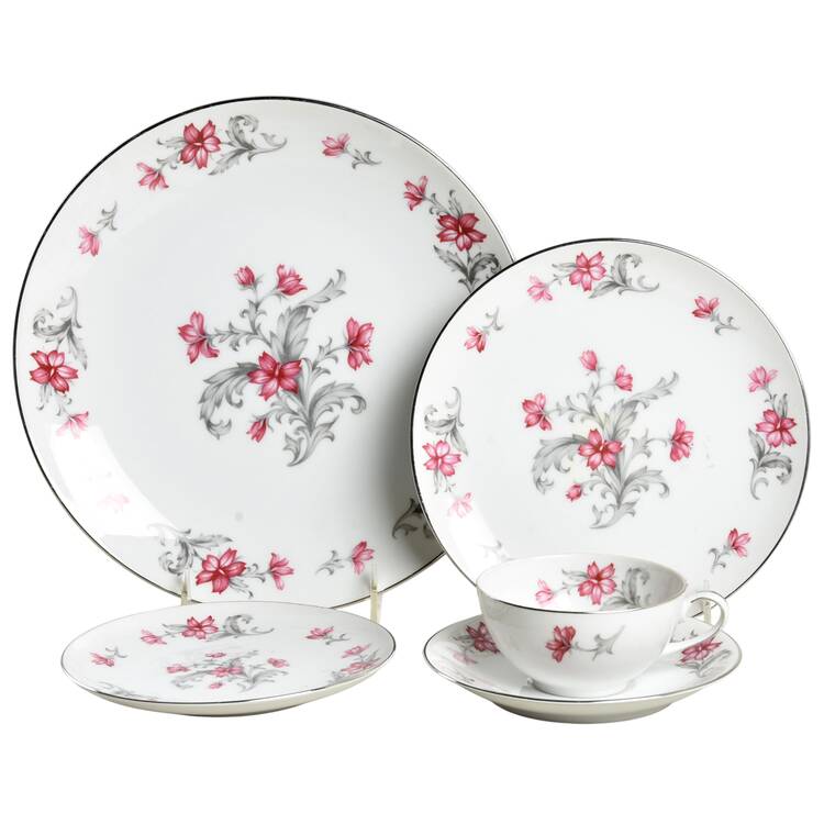 Primrose (No #, Coupe, Platinum Trim) 5 Piece Place Setting