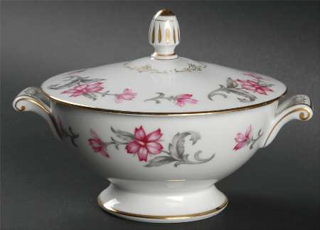 Primrose (No #, Rim, Gold Trim) Sugar Bowl & Lid