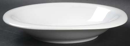 Pristine White Rim Soup Bowl