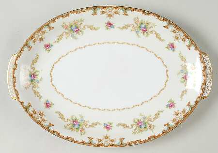 Regal (Gold Trim) 12" Oval Serving Platter