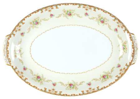 Regal (Gold Trim) 15" Oval Serving Platter
