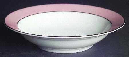 Rhapsody (No #, Pink Band) Rim Fruit/Dessert (Sauce) Bowl