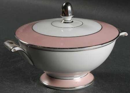 Rhapsody (No #, Pink Band) Sugar Bowl & Lid