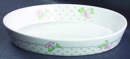 Rose Chintz 11" Oval Baker