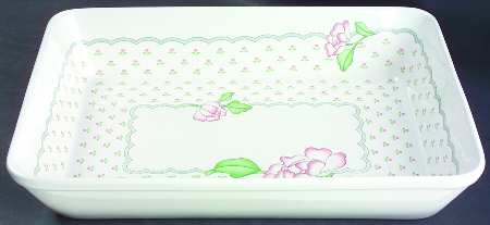 Rose Chintz 12" Rectangular Baker