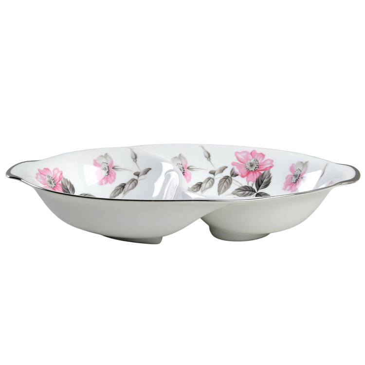 Rosalinda 11" Oval Divided Vegetable Bowl