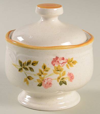 Rosebuds Sugar Bowl & Lid