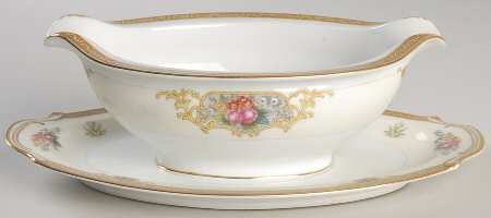 Roselane Gravy Boat with Attached Underplate