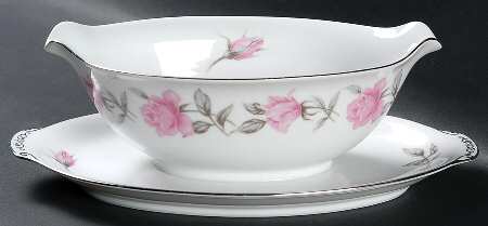 Rosetta Gravy Boat with Attached Underplate by Sango