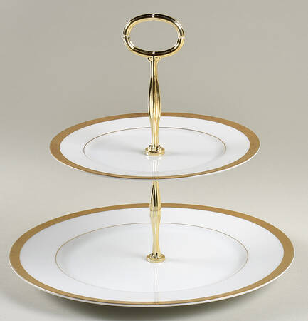 Royalty 6 5/8"-10"  2 Tiered Serving Tray (Dp, Sp) HC
