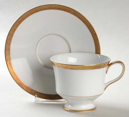 Royalty Footed Cup & Saucer Set by Sango