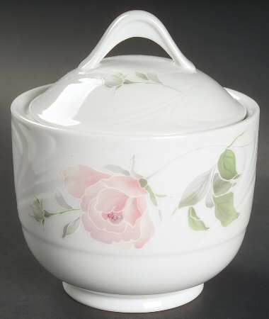 Sculpture Rose Sugar Bowl & Lid