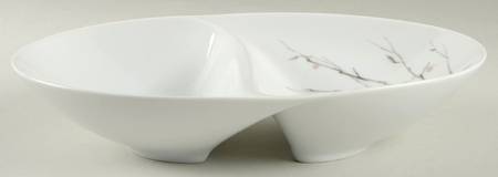 Serenade 10" Oval Divided Vegetable Bowl