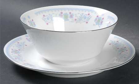 Serenade Light Blue Gravy Boat with Attached Underplate