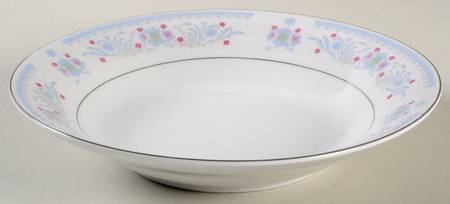 Serenade Light Blue Rim Soup Bowl