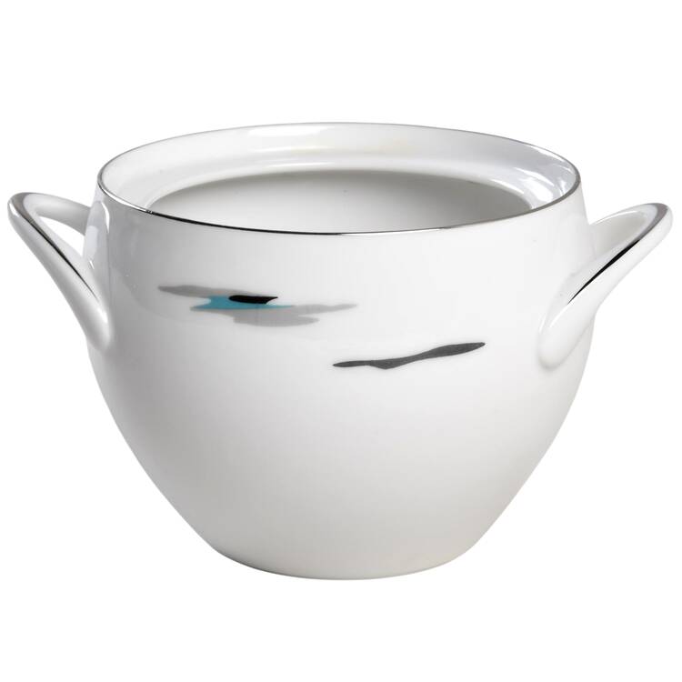 Silver Cloud (Platinum Trim) Sugar Bowl No Lid
