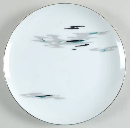 Silver Cloud (Platinum Trim) Salad Plate