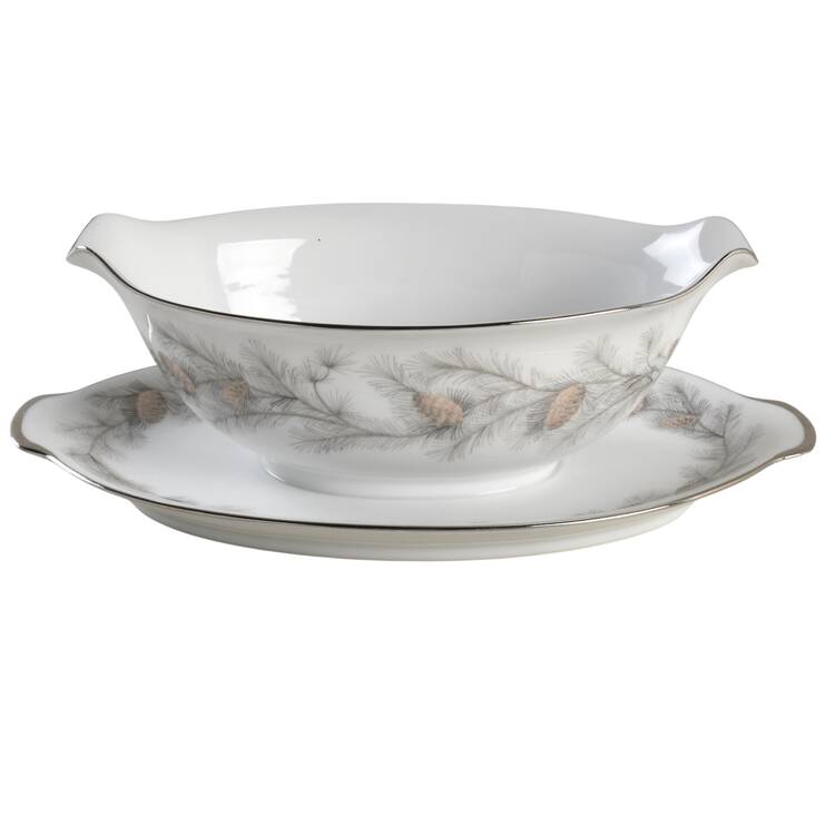 Sierra Pines (#6608) Gravy Boat with Attached Underplate