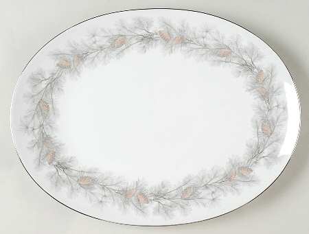 Sierra Pines (#6608) 14" Oval Serving Platter