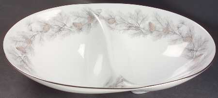 Sierra Pines (#6608) 11" Oval Divided Vegetable Bowl