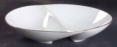 Silver Snow 11" Oval Divided Vegetable Bowl