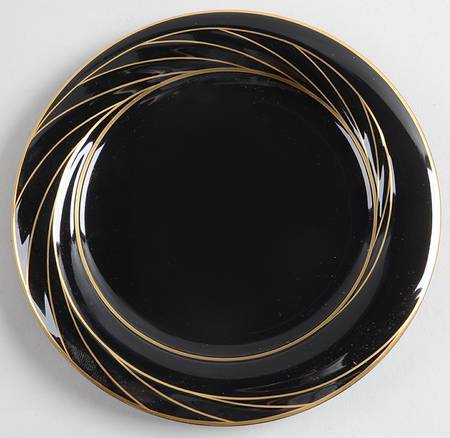 Solitude Black Salad Plate