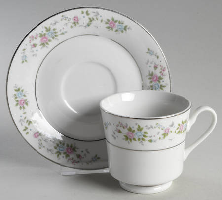 Spring Floral Footed Cup & Saucer Set