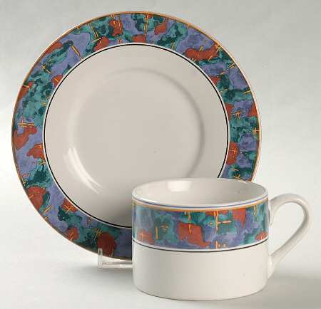 Spring Jewel Flat Cup & Saucer Set