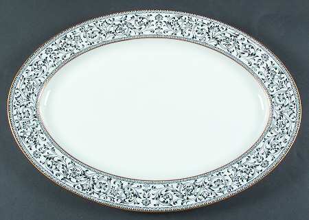 Spanish Lace 16" Oval Serving Platter by Sango