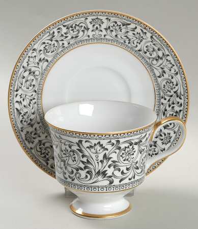 Spanish Lace Footed Cup & Saucer Set by Sango