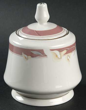 Taupe Fantasy Sugar Bowl & Lid