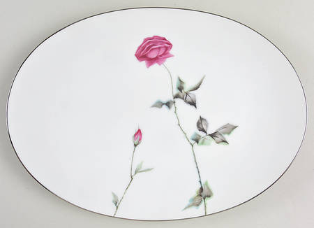 Tea Rose 12" Oval Serving Platter