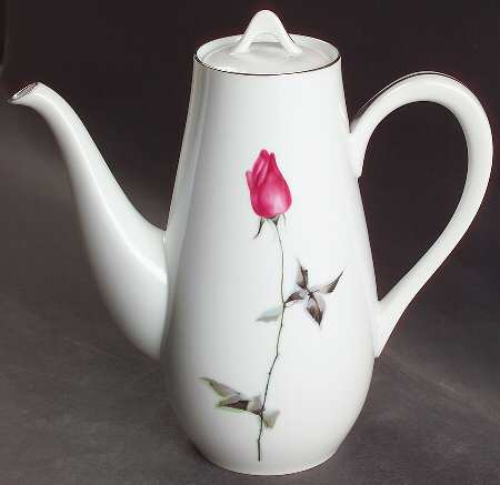 Tea Rose Coffee Pot & Lid
