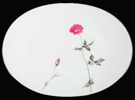 Tea Rose 14" Oval Serving Platter by Sango