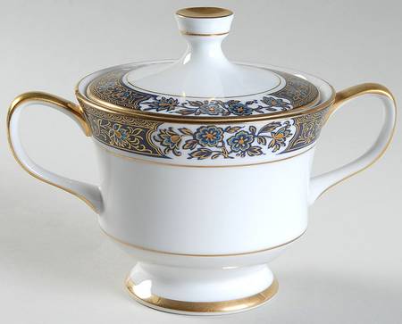 Tiara (Gold Trim) Sugar Bowl & Lid