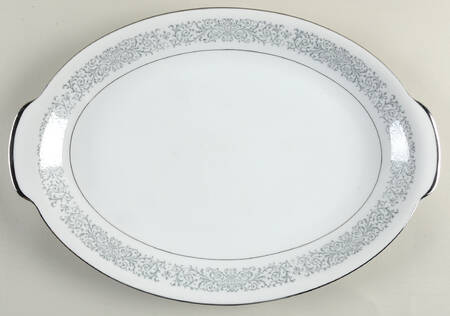 Tiara (Platinum Trim) 16" Oval Serving Platter