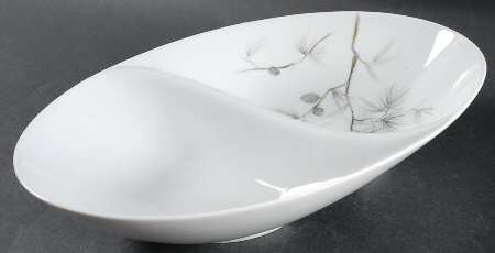 Torrey Pine 11" Oval Divided Vegetable Bowl by Sango