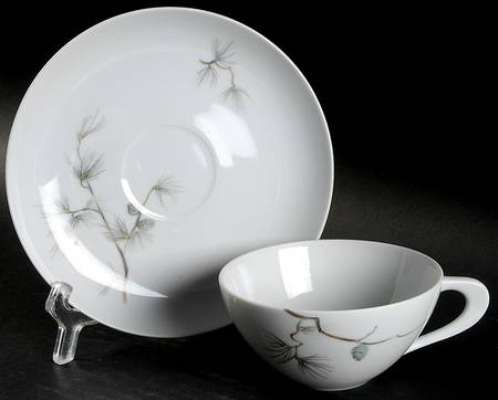 Torrey Pine Flat Cup & Saucer Set by Sango