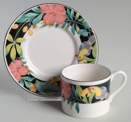 Tropica Flat Demitasse Cup & Saucer Set