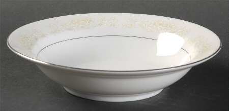 White Gold Rim Fruit/Dessert (Sauce) Bowl