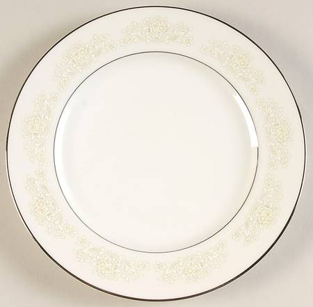 White Gold Salad Plate