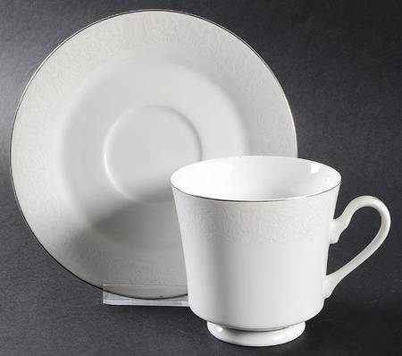Whitelace Footed Cup & Saucer Set
