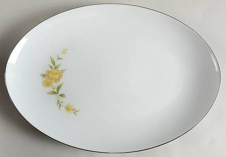 Wild Rose 16" Oval Serving Platter