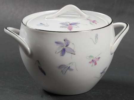 Wood Violet Sugar Bowl & Lid