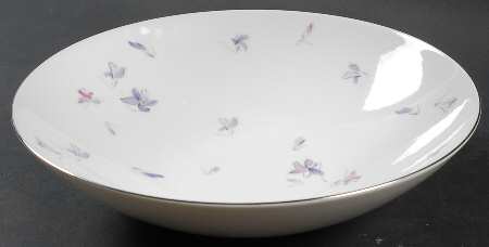 Wood Violet 9" Round Vegetable Bowl