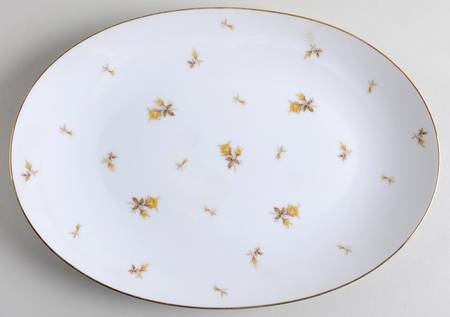 Yellow Chintz 12" Oval Serving Platter