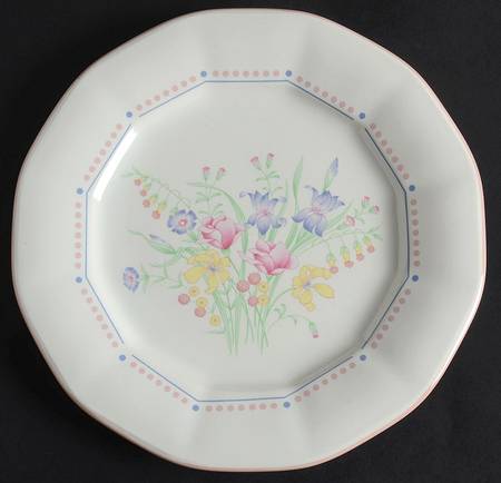 Victorian Flowers Salad Plate